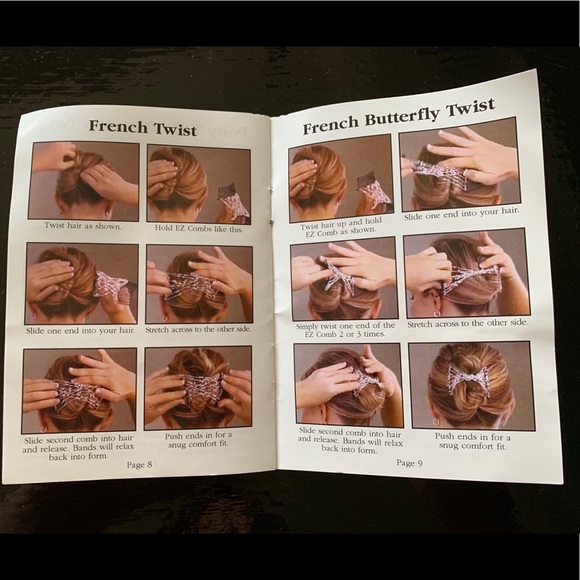 EZ Combs Beaded Stretchable Hair Clips Set of two - Picture 12 of 14